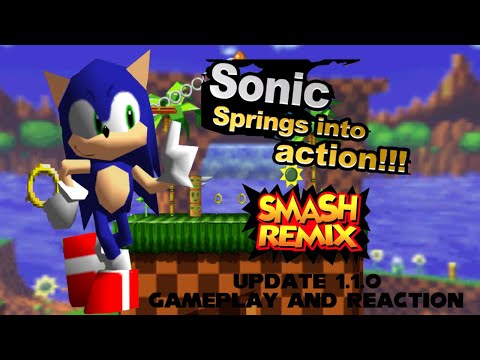 Sonic the hedgehog dash into Smash Remix in the new 1.1.0 update