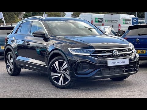 Approved Used Volkswagen T-ROC R-Line 1.5 TSI 150PS in Deep Black | DC73EDO | Wrexham Volkswagen