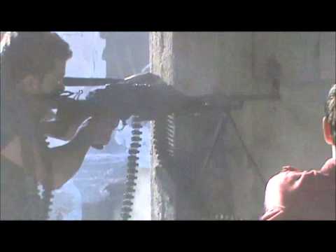 التصدي لمحاولات قوات النظام التقدم في حي القصور في مدينة حمص بواسطة رشاش بي كي سي من قبل كتيبة قلعة حمص سرية الشهيد عبدالله زهرة