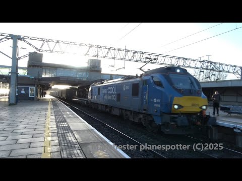 DRS Class 88010 Aurora Working Liner Train On 4H43 At Stafford Station On The 19/12/2025