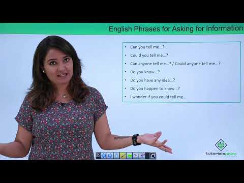 English Phrases for asking for Information and to say I don t know