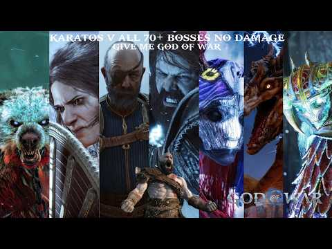 Kratos vs ALL 70+ bosses | No Damage | Give Me God of War (Max Difficulty) | God of War Ragnarök
