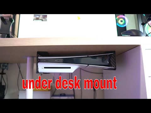 Under Desk Mount Holder for NAS, Mini PC, CPU, UPS, DVD, Label Printer, SFF Desktop Tower, Xbox Series S, Xbox One S/X, Xbox 360, PS4 Slim/Pro, Adjustable Height Under Desk PC Mount with Cable Straps video review thumbnail