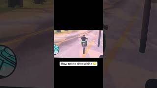 Awh sh!t here we go again how to drive a bike in GTA San Andreas #gta #gtasanandreas #fyp #viral