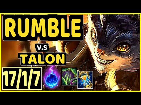 EVROT (RUMBLE) vs TALON - 17/1/7 KDA MID CHALLENGER GAMEPLAY - BR