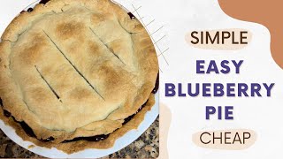 Easy Semi Homemade Blueberry Pie Using Canned Blueberries | Freezable