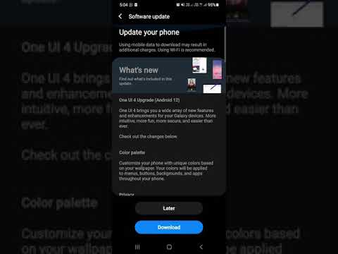 Samsung s21 ultra one ui 4 upgrade (Android 12)