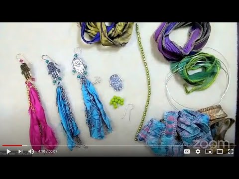 Sari Silk Hamsa Earrings Jewelry Making Demo