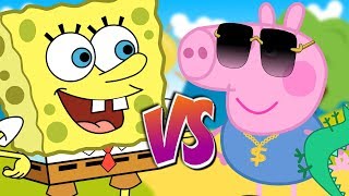 Bebe George vs Bob Esponja - BATALLAS DE RAP ANIMADAS