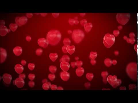 Flying Red Hearts Balloons Background