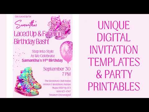 Sneaker Ball Party Invitations