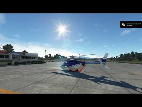 CowanSim MSFS 222B, model used for the Airwolf TV series, at Pavas Airport MRPV, Costa Rica