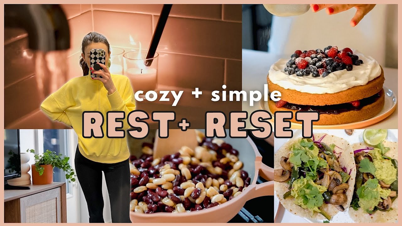 COZY RESET VLOG | EASY DINNER, BUBBLE BATH AND NEW COOKBOOKS!