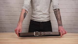 Ремінь чоловічий з круглою сріблястою пряжкою Grande Pelle 11273 сіро-коричневий