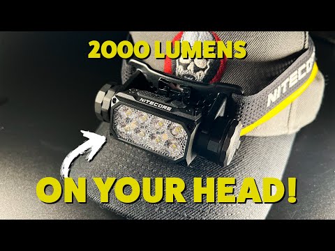Review And Beam Test Of Nitecore HC65 UHE Showcasing The Power Of 2000 Lumens On Your Head!