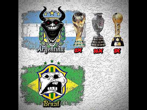 ARGENTINA VS BRAZIL #football #trophy #shorts
