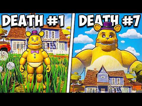 EVERY DEATH=FREDBEAR 100x BIGGER IN HELLO NEIGHBOR