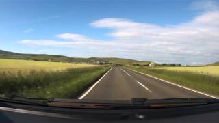 preview picture of video 'Car drive between Tingwall and Kirkwall, Orkney'