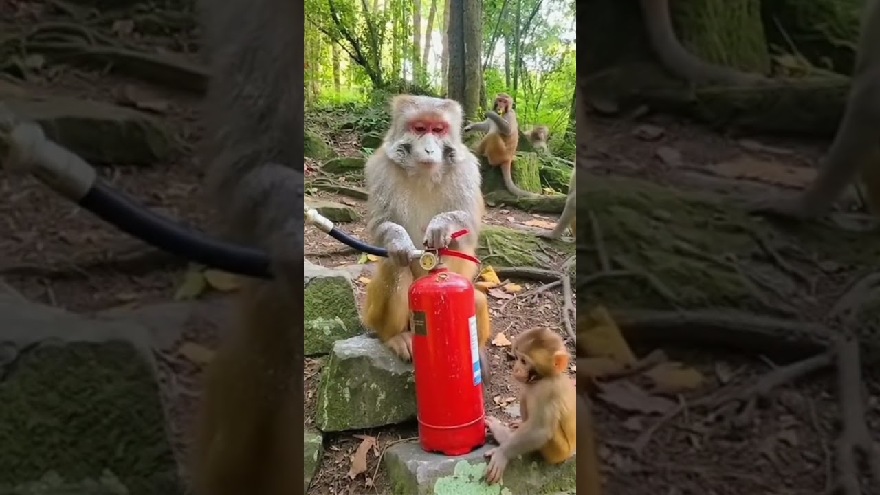 Oh my goodness, the little monkey really made the mother monkey angry！ #funny  #monkey
