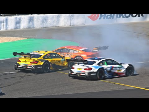 DTM 2018 - Nürburgring - Crash´s, many Action and loud V8 Sound!