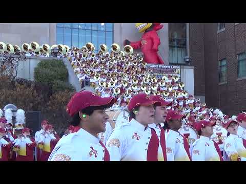 Iowa State University Marching Band - Warmup & Spirit Songs (Nov 4, 2023)