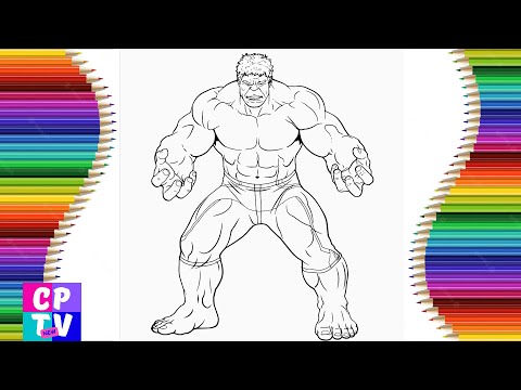 Hulk Coloring Pages/ Hulk Superhero/ Marvel Drawing/ Strong Hulk Drawing/ @coloringpagestvnew