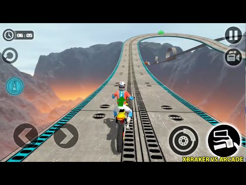 Impossible Moto Bike Tracks 3D: Yellow Moto Driving Stunts Levels 11,12 & 13 - Android GamePlay