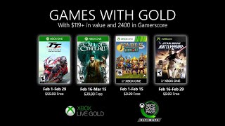 Xbox #GamesWithGold de febrero anuncio