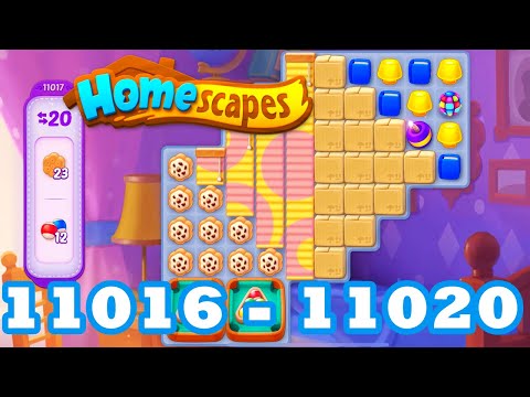 Homescapes Level 11016 - 11020 HD 3 - match puzzle Gameplay | android | IOS | 11017 | 11018 | 11019