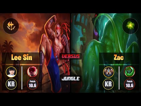 Canyon LEE SIN (Jungle) [Conqueror] VS ZAC - Challenger KR Patch 10.6