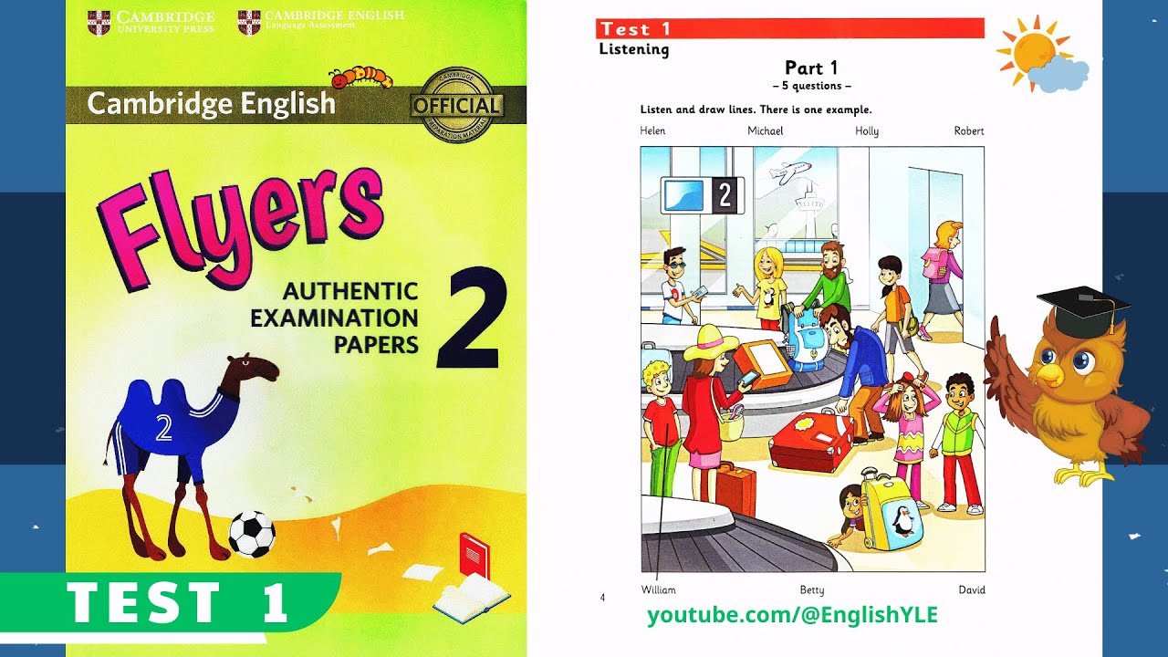 [ Flyers 2 - Test 1 - NEW ] Authentic Examination Papers | Listening Test 1 (With Answer Key)