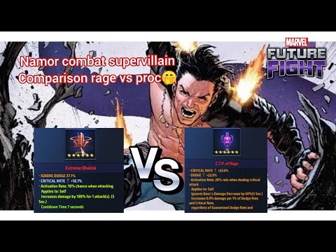 Combat supervillain day abx guide(namor)||custom gear vs rage ctp||marvel future fight