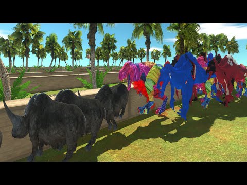 NEW COLORS CHASE SPEED RACE TO EAT AN COLOR PIG - Animal Revolt Battle Simulator