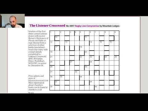 Listener Crossword 4897 "Rugby Line Compromise" by Mountain Ledges