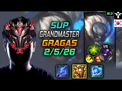 GrandMaster Gragas Support vs Alistar - 천상계 서폿 그라가스 솔라리 여진 - LOL KR 12.3