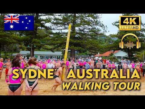 WALKING TOUR SYDNEY AUSTRALIA | Palm Beach is the REAL Summer Bay! | 4KUHD | Binaural 🎧