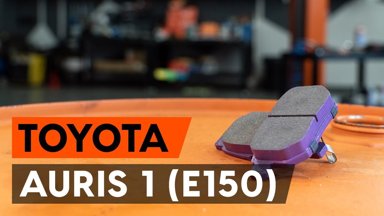 Como mudar pastilhas de travão da parte traseira em Toyota Auris E15 - guia de substituição