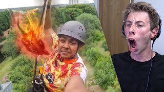 REACTING TO CRAZY FREE PIZZA CHALLENGE!