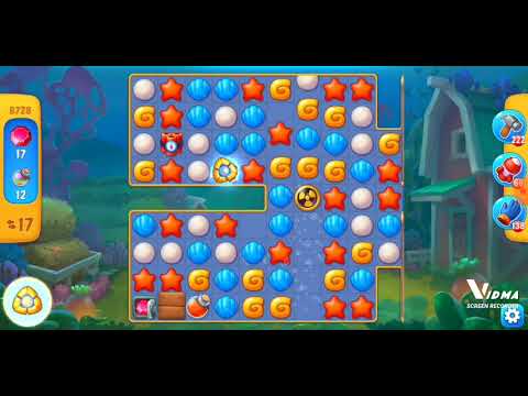 Fishdom. 8728 level no boosters and diamonds. 33 moves