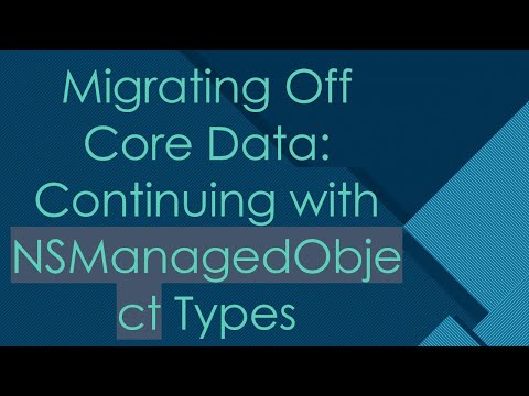 Migrating Off Core Data: Continuing with NSManagedObject Types