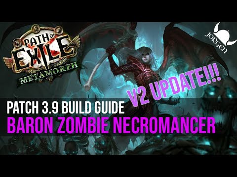 PoE 3.9 - Baron Zombie Necromancer Build Guide (version 2 update - min and max guide)