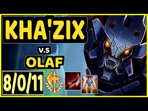 4LAN (KHA'ZIX) vs OLAF - 8/0/11 KDA JUNGLE GAMEPLAY - BR Ranked DIAMOND