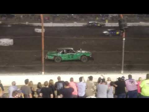 Route 66 team demolition derby | Junk yard dogs vs. Mean Green Machine.  ROLLOVER!