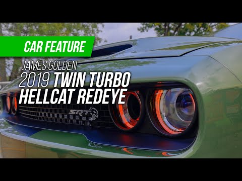 Turbocharged Dodge Challenger SRT Hellcat Redeye Drag Car