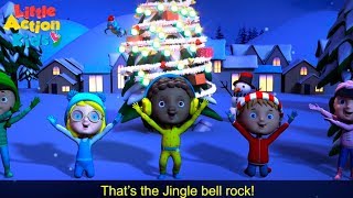 Jingle Bell Rock with LYRICS | Christmas Songs and Carols Sing & Dance Along | Little Action Kids