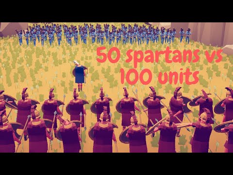 50 SPARTANS VS 100 UNITS - Battle of Thermopylae - Totally Accurate Battle Simulator