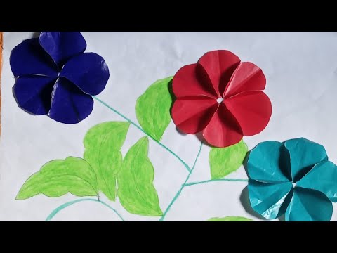How to make a beautiful flower l DIY flower l Nishita's Krafty Universe
