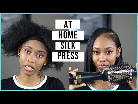 How to: Blow out Silk Press Natural Hair At Home | Hot...