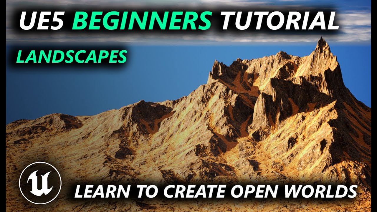 Unreal Engine 5 Landscape Beginner Tutorial - Learn to create Open Worlds (Free Material available)