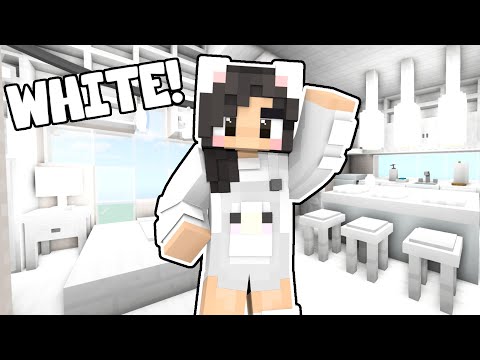 🤍Minecraft But I Can Only Build With WHITE!